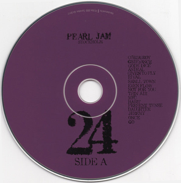 Pearl Jam : 28 6 00 - Maritime Museum - Stockholm, Sweden (2xCD, Album, Tour)