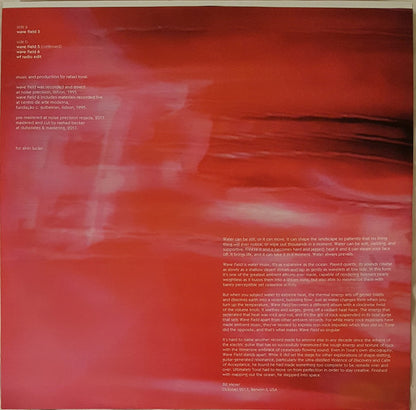Rafael Toral : Wave Field (LP, Album, RE, RM)