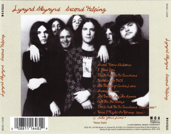 Lynyrd Skynyrd : Second Helping (CD, Album, RE, RM)