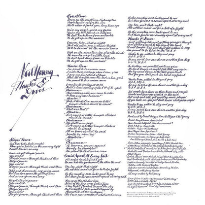 Neil Young : Hawks & Doves (LP, Album, RE, RM)