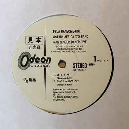 Fela Ransome-Kuti* And The Africa'70* With Ginger Baker : Live! (LP, Album, RE)