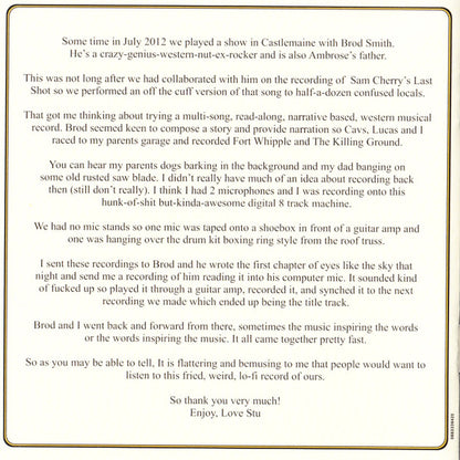 King Gizzard And The Lizard Wizard Story Written And Narrated By Broderick Smith : Eyes Like The Sky (CD, Album, RE)