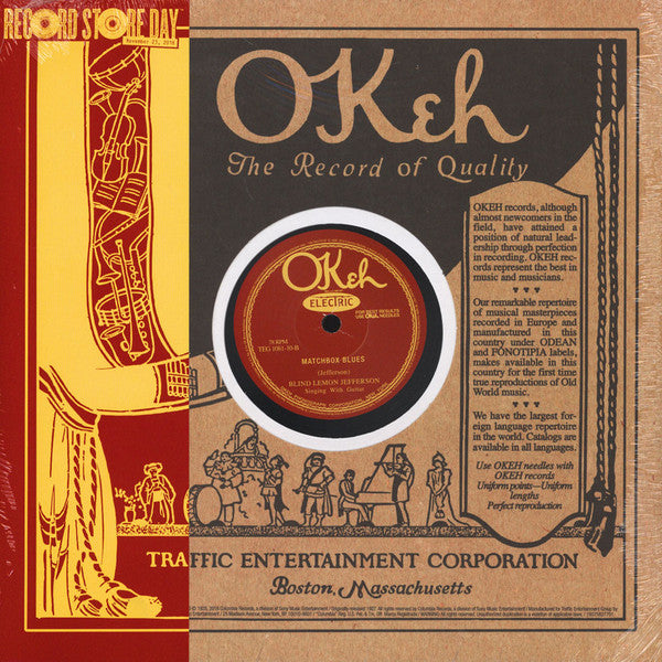 Blind Lemon Jefferson : Black Snake Moan / Matchbox Blues (10", RSD, RE)