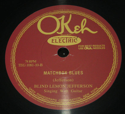 Blind Lemon Jefferson : Black Snake Moan / Matchbox Blues (10", RSD, RE)