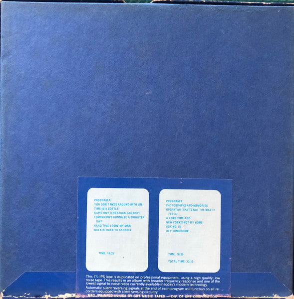 Jim Croce : You Don't Mess Around With Jim (Reel, 4tr Stereo, 7" Reel, Album)