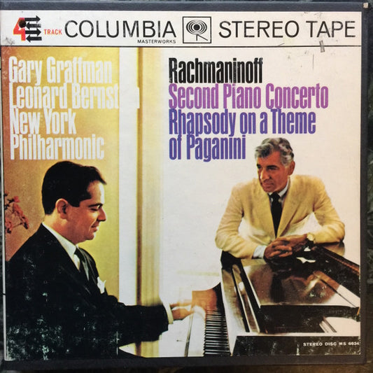 Rachmaninoff* - Gary Graffman, Leonard Bernstein, New York Philharmonic : Concerto No. 2 In C Minor For Piano & Orchestra / Rhapsody On A Theme Of Paganini, Op. 43   (Reel, 4tr Stereo, 7" Reel, Album)