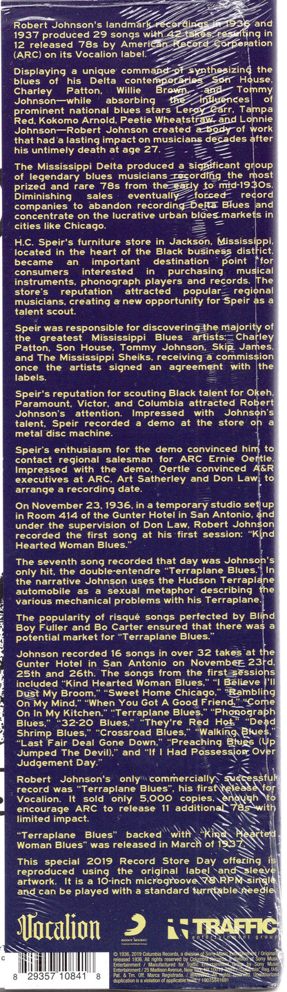 Robert Johnson : Terraplane Blues / Kind Hearted Woman Blues (10", RSD, Ltd)