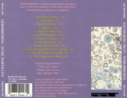 Saccharine Trust : Worldbroken (CD, Album, RE)