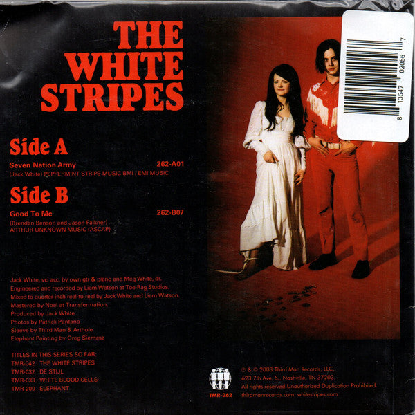 The White Stripes : Seven Nation Army (7", Single, RE, RM)