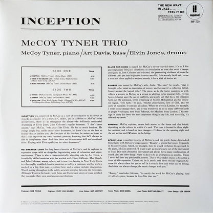 McCoy Tyner Trio : Inception (LP, Album, RE, RM)