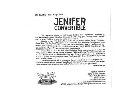 Jenifer Convertible : Speedracer (7", Single, Cle)