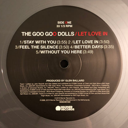 Goo Goo Dolls : Let Love In (LP, Album, Sil)