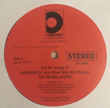 The Young Lovers (2) : The Hit Songs Of The Wild Movie Barbarella And Other Way Out Themes (LP, Album, RE)