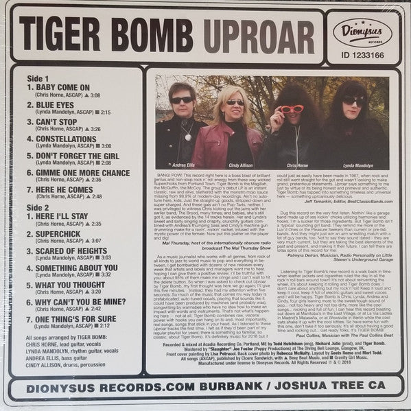 Tiger Bomb (2) : Uproar (LP, Album)
