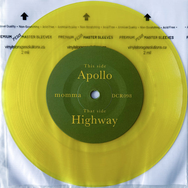 Momma (6) : Apollo / Highway (7", Single, Yel)