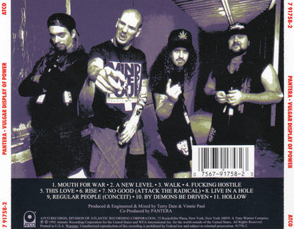 Pantera : Vulgar Display Of Power (CD, Album)