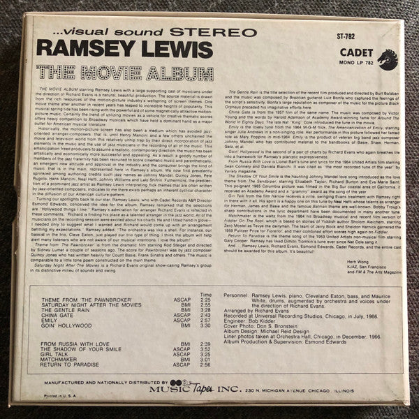 Ramsey Lewis : The Movie Album (Reel, 4tr Stereo, 7" Reel, Album)