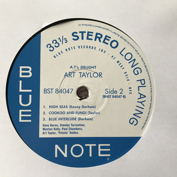 Art Taylor : A.T.'s Delight (LP, Album, RE, 180)