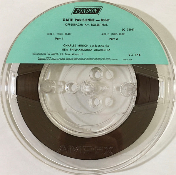 Jacques Offenbach - Charles Munch, New Philharmonia Orchestra : Gaite Parisienne (Reel, 4tr Stereo, 7" Reel)