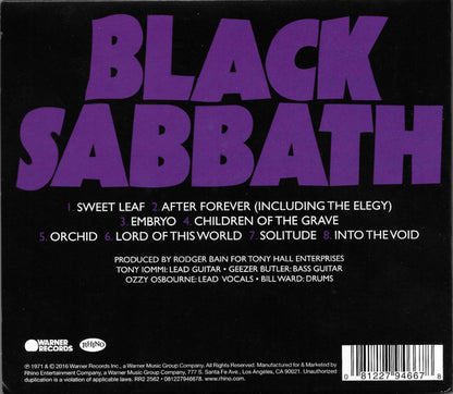 Black Sabbath : Master Of Reality (CD, Album, RE, RM, Dig)