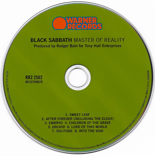 Black Sabbath : Master Of Reality (CD, Album, RE, RM, Dig)