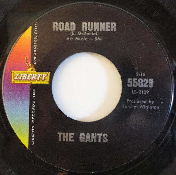 The Gants : Road Runner / My Baby Don't Care (7", Single, RE, Styrene, Mon)