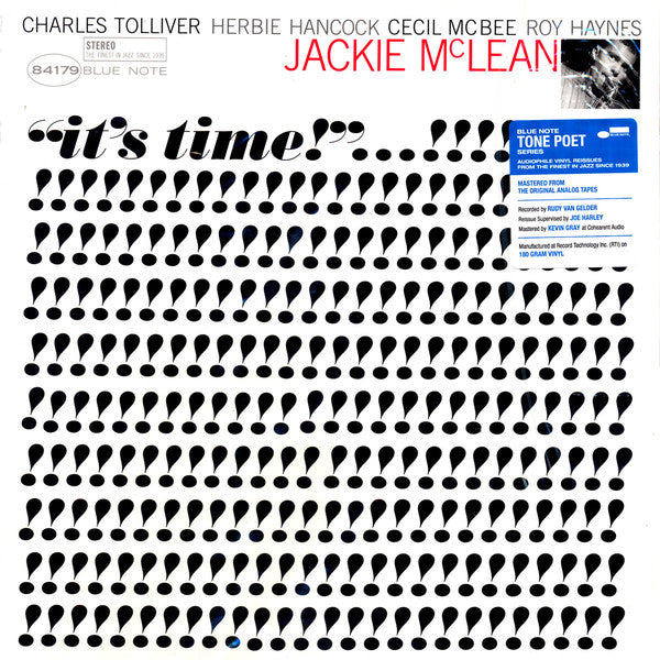 Jackie McLean : It's Time! (LP, Album, RE, 180)