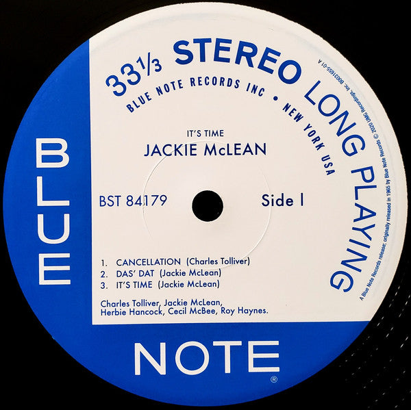 Jackie McLean : It's Time! (LP, Album, RE, 180)