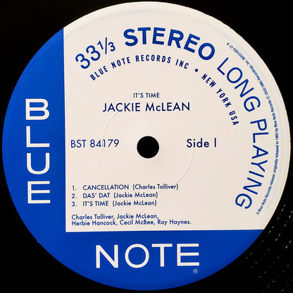 Jackie McLean : It's Time! (LP, Album, RE, 180)