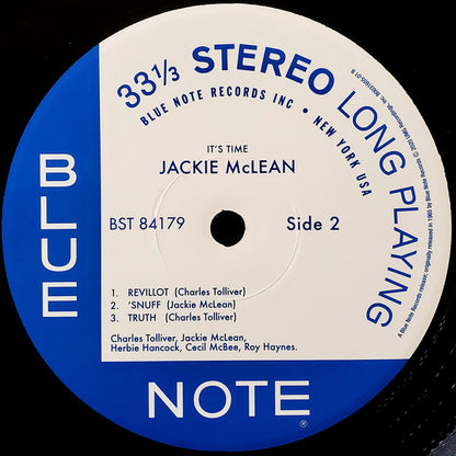 Jackie McLean : It's Time! (LP, Album, RE, 180)