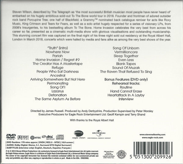 Steven Wilson : Home Invasion (In Concert At The Royal Albert Hall) (2xCD, Album + DVD-V, Multichannel, NTSC)