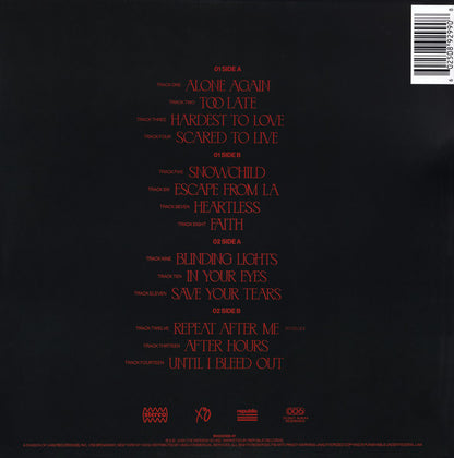 The Weeknd : After Hours (2xLP, Album, Cle)