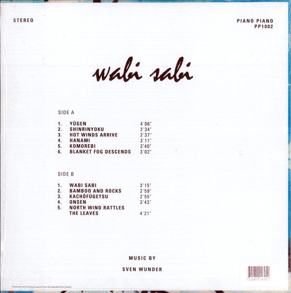 Sven Wunder : Wabi Sabi (LP, Album, RP)