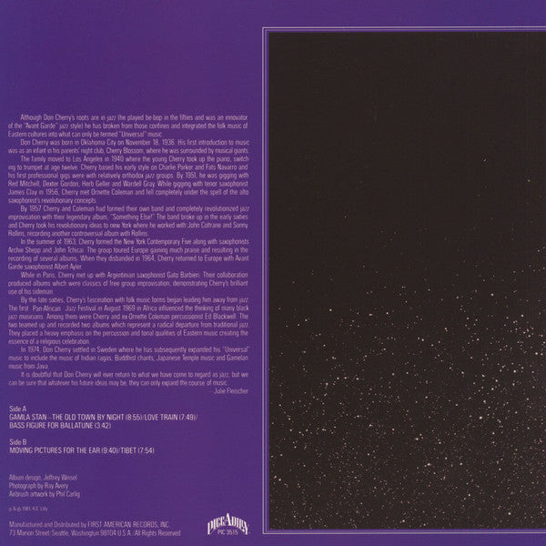 Don Cherry : Tibet (LP, Album, RE)