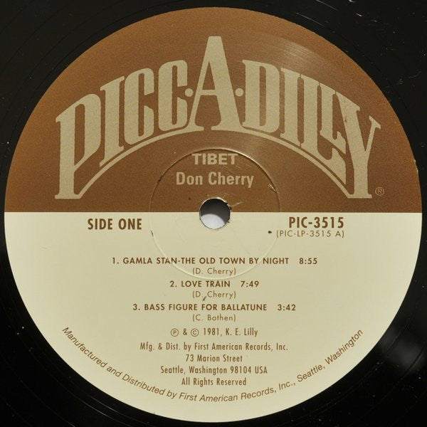Don Cherry : Tibet (LP, Album, RE)