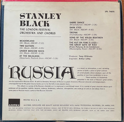 Stanley Black Conducting The London Festival Orchestra And London Festival Chorus : Russia (Reel, 4tr Stereo, 7" Reel, Album)