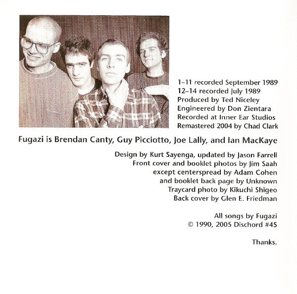 Fugazi : Repeater + 3 Songs (CD, Comp, RE, RM, FAI)