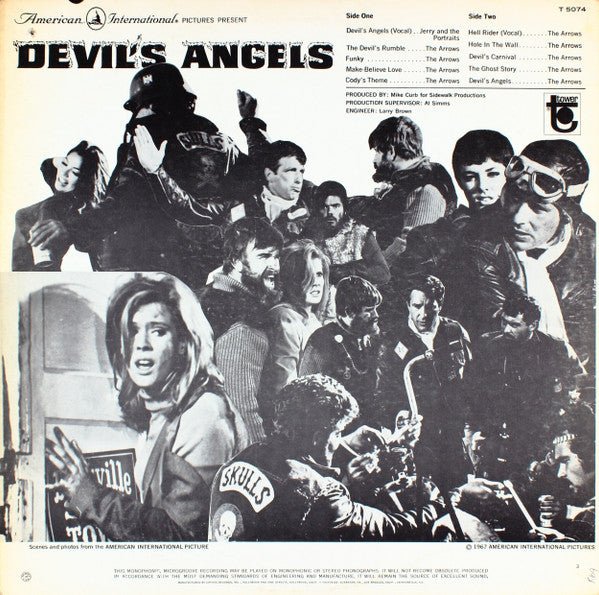Jerry* And The Portraits (5) / The Arrows* : Original Motion Picture Sound Track Recording From "Devil's Angels" (LP, Mono)