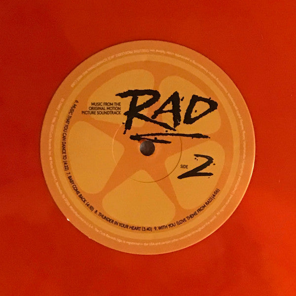 Various : Rad (Music From The Motion Picture Soundtrack) (LP, Album, RE, Ora)