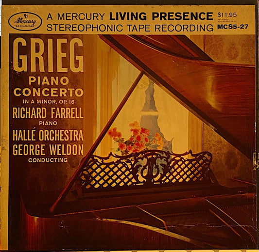 Franz Liszt / Edvard Grieg, Richard Farrell (2), Hallé Orchestra, George Weldon : Piano Concerto In A Minor, Op. 16 (Reel, 2tr Stereo, 7" Reel, Album)