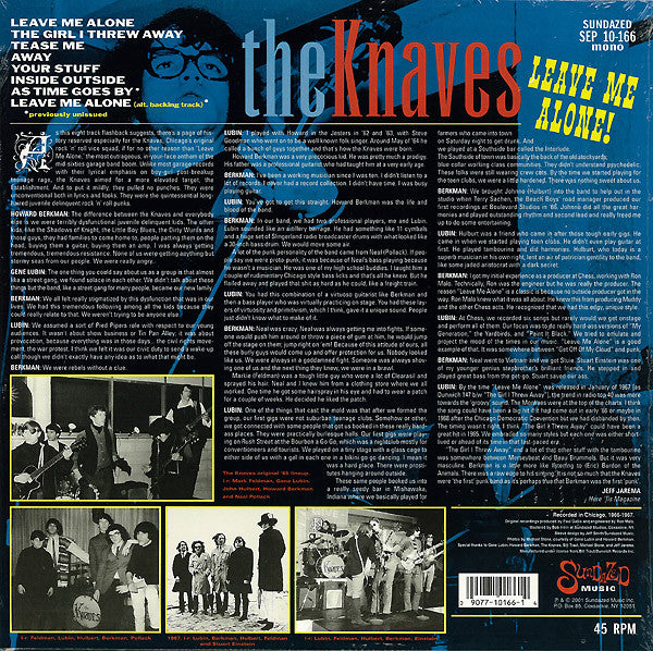 The Knaves : Leave Me Alone! (10", EP, Comp, Mono)