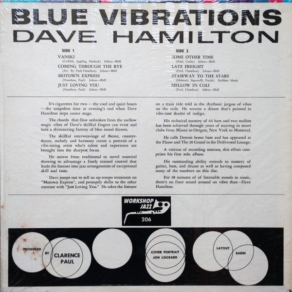 Dave Hamilton : Blue Vibrations (LP, Album, Mono)