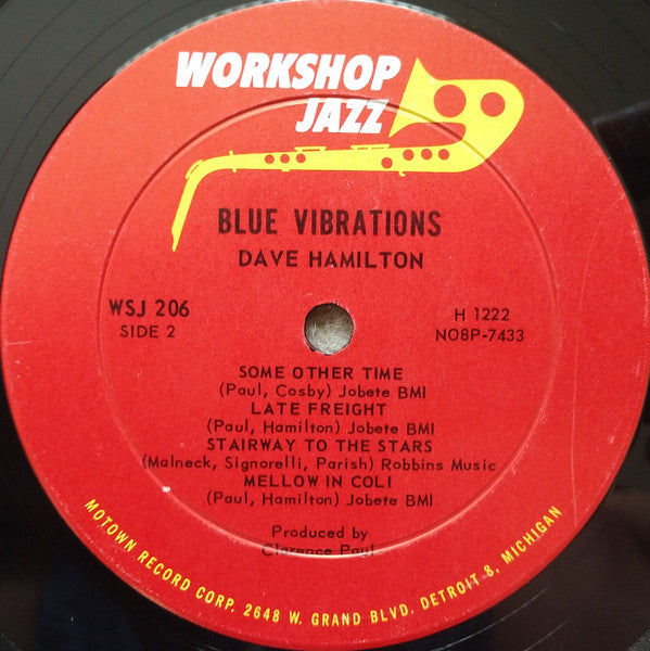 Dave Hamilton : Blue Vibrations (LP, Album, Mono)