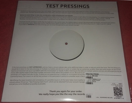 Brady Knapp : Terrible Fate (LP, Album, TP)