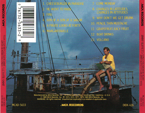 Jimmy Buffett : Songs You Know By Heart (Jimmy Buffett's Greatest Hit(s)) (CD, Comp, RE)