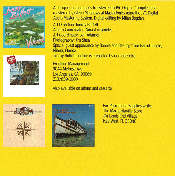 Jimmy Buffett : Songs You Know By Heart (Jimmy Buffett's Greatest Hit(s)) (CD, Comp, RE)