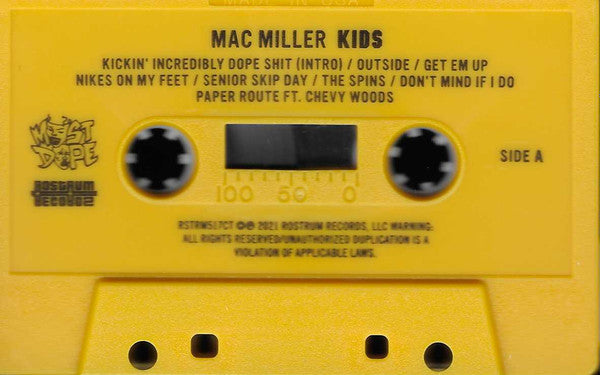 Mac Miller : K.I.D.S. (Kickin Incredibly Dope Shit) (Cass, Album, Ltd, Mixtape, Yel)