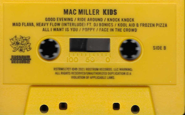 Mac Miller : K.I.D.S. (Kickin Incredibly Dope Shit) (Cass, Album, Ltd, Mixtape, Yel)
