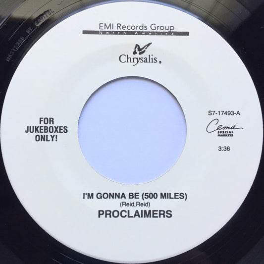 The Proclaimers : I'm Gonna Be (500 Miles) / I'm On My Way (7", Jukebox)