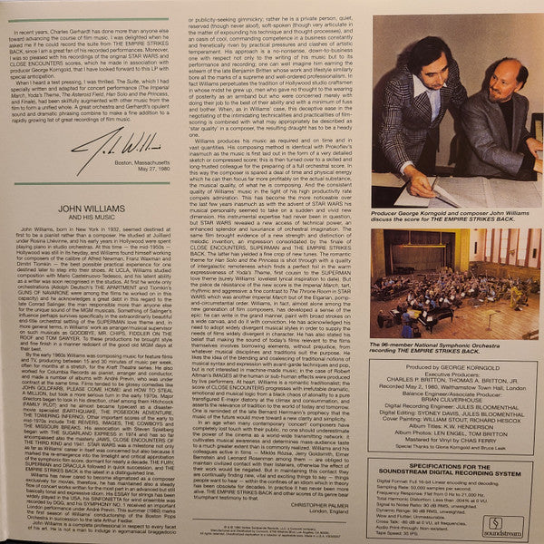 John Williams (4), National Philharmonic Orchestra, Charles Gerhardt : The Empire Strikes Back (Symphonic Suite From The Original Motion Picture Score) (LP, Album)